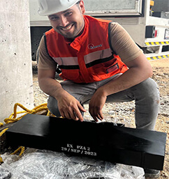 Producción de soportes elastoméricos personalizados para puentes